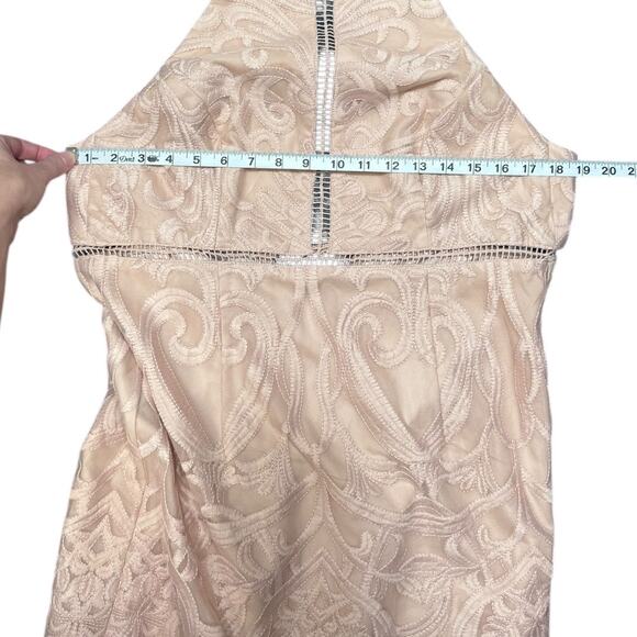 Bardot Hana Lace Halter Cocktail Dress in Soft Pink - Size L (10) - Picture 7 of 7